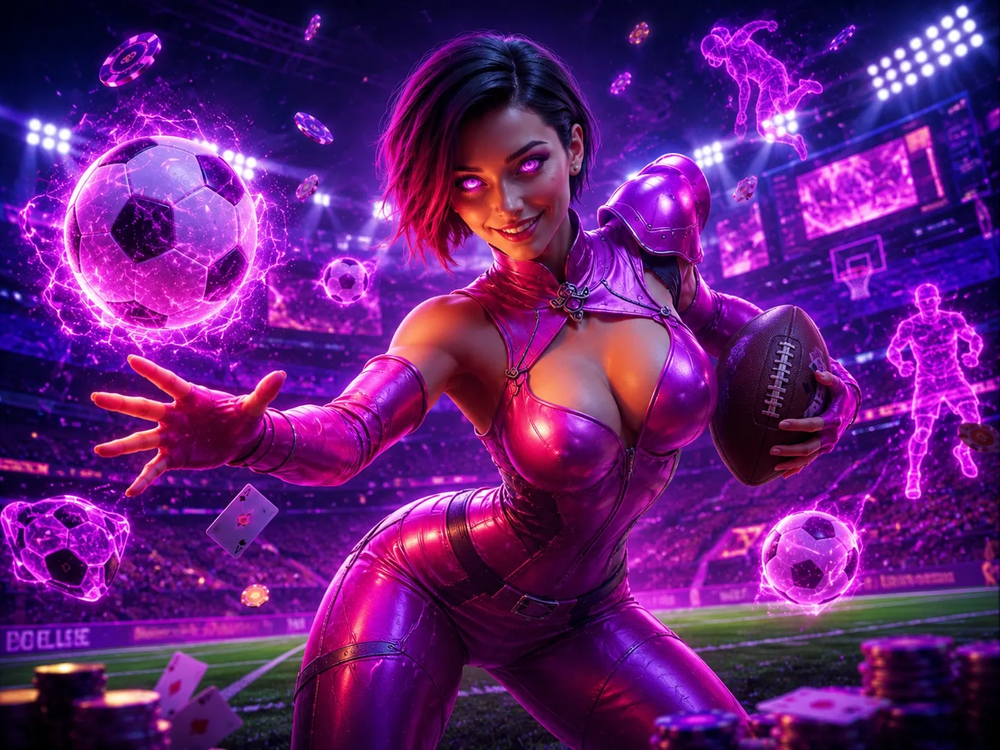 Sports Betting Neon Control Room